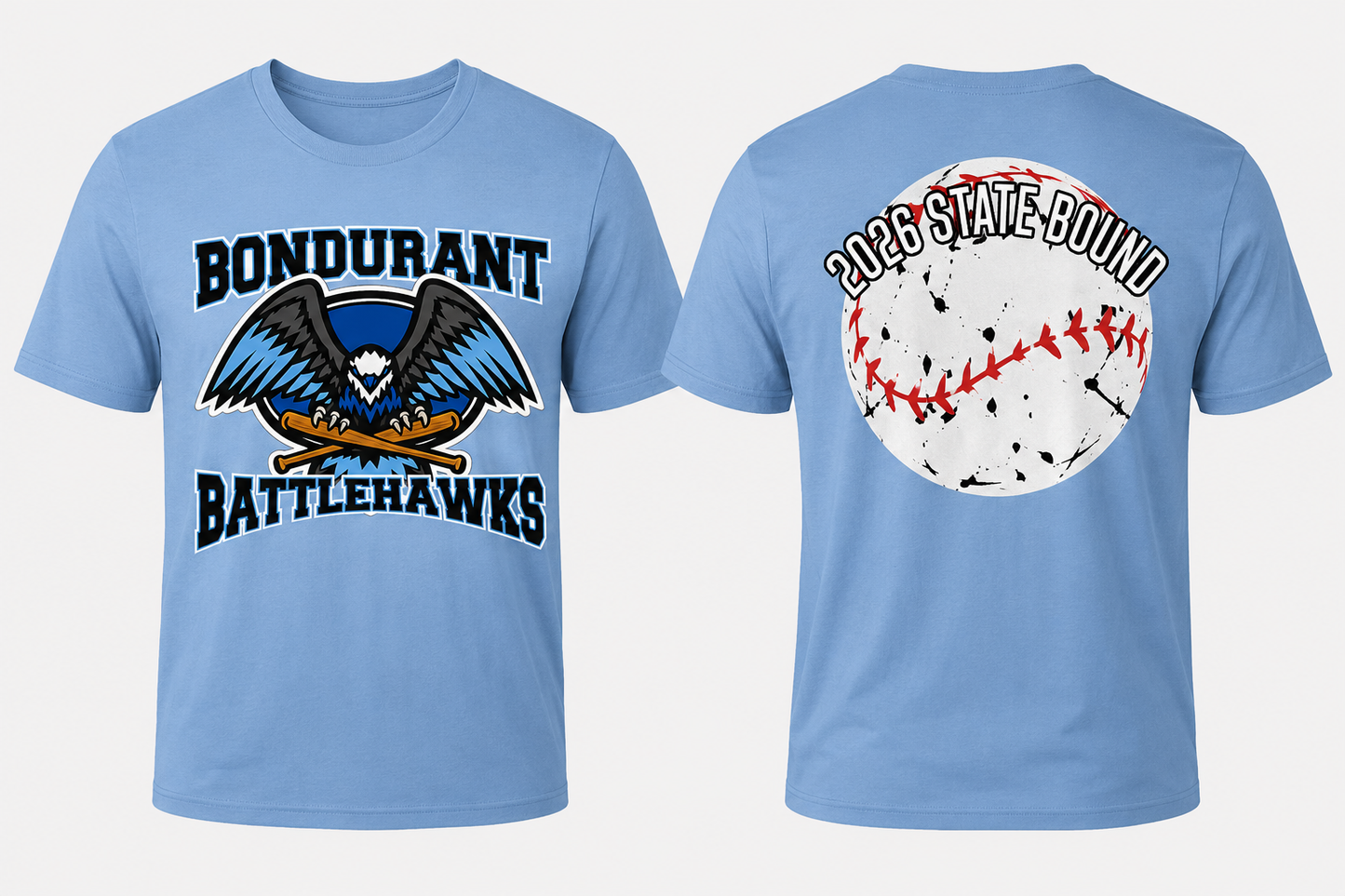 Battlehawks Carolina Blue T-Shirt